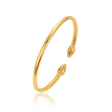 52253 XUPING último diseño moda color de oro de 24 quilates delicado sin piedra chapado en oro brazalete